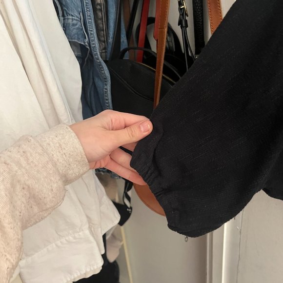 Anthropologie Boat Neck Cinched Waist and Arms Blouse - Picture 3 of 4